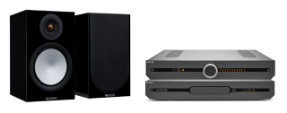 Roksan Attessa Integrated Amplifier + CD Transport + MONITOR AUDIO SILVER 100